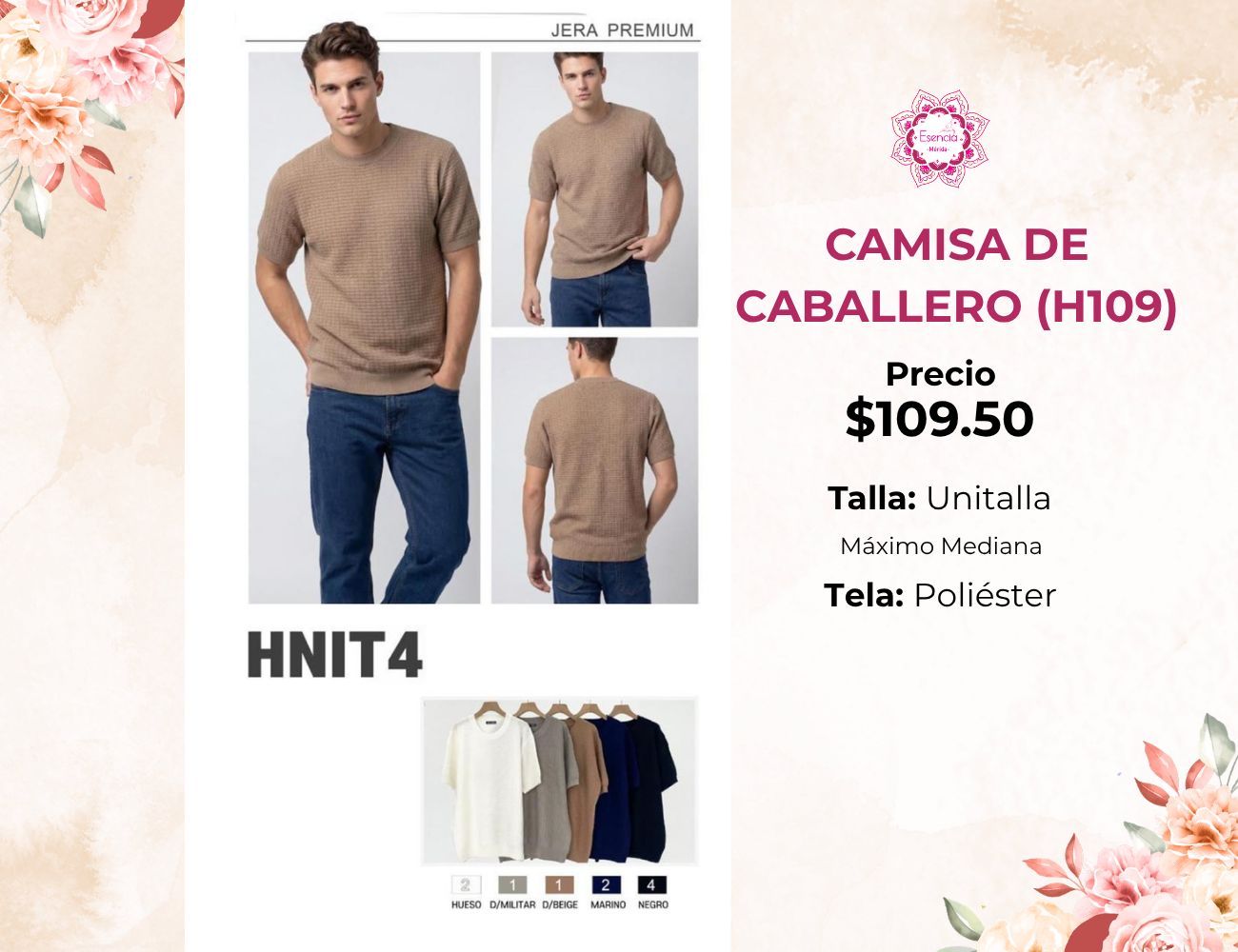 PLAYERAS DE CABALLERO (H109)