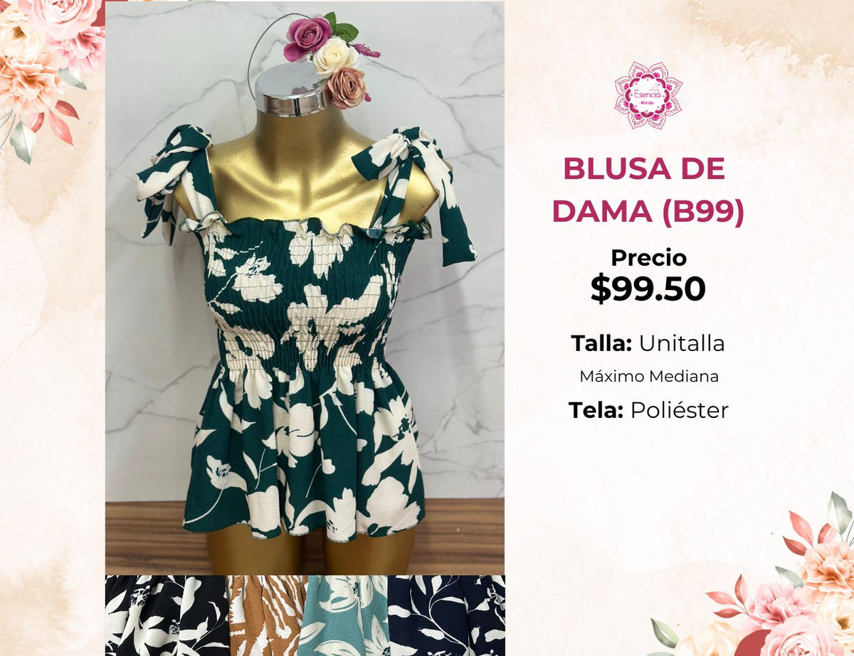 BLUSA DE DAMA ESTAMPADA (B99)