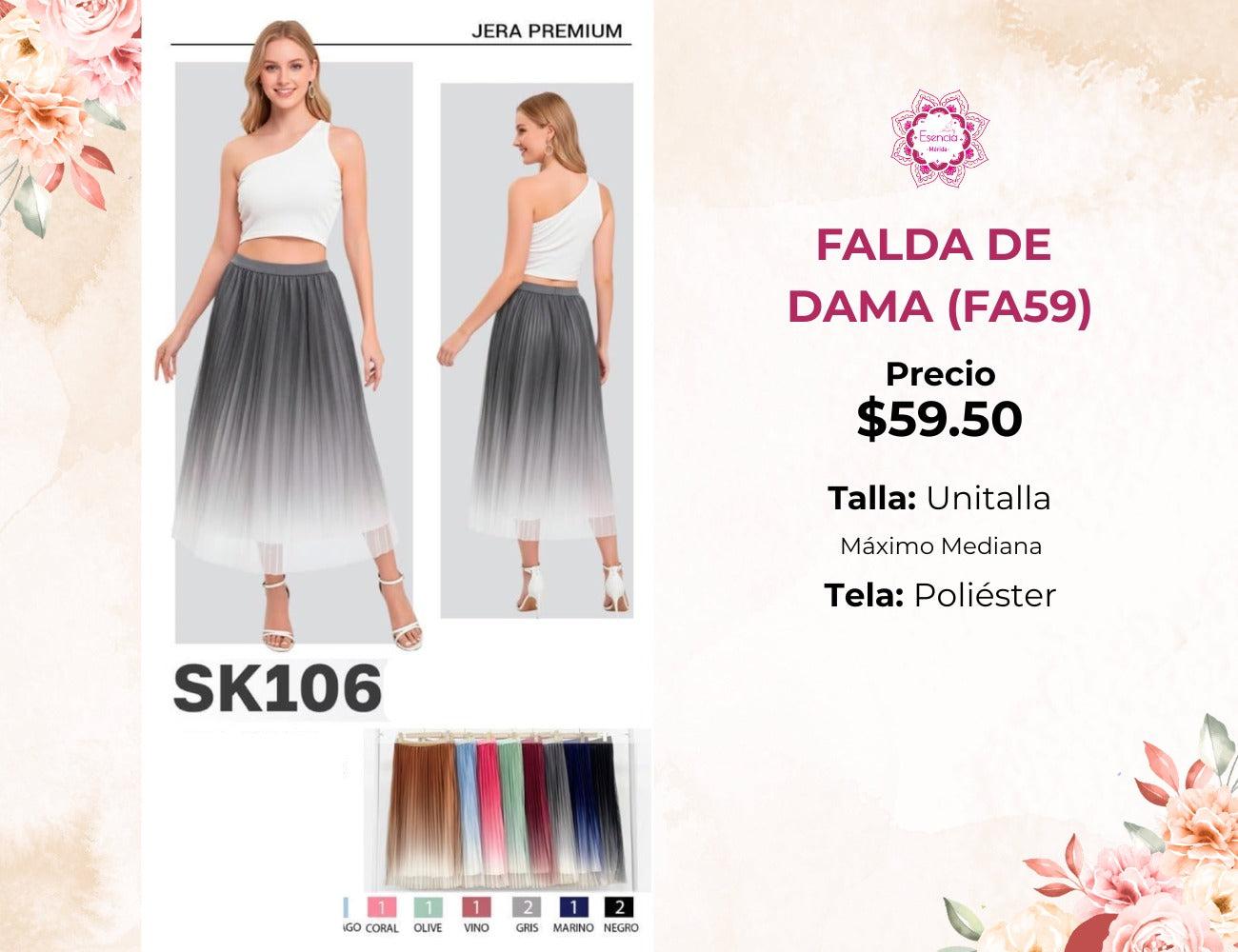 FALDA DE VESTIR PARA DAMA (FA59)