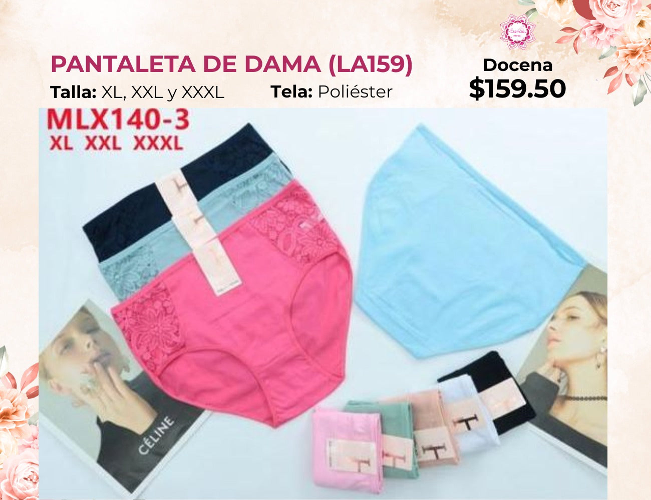PANTALETAS DE DAMA EXTRA (LA159)