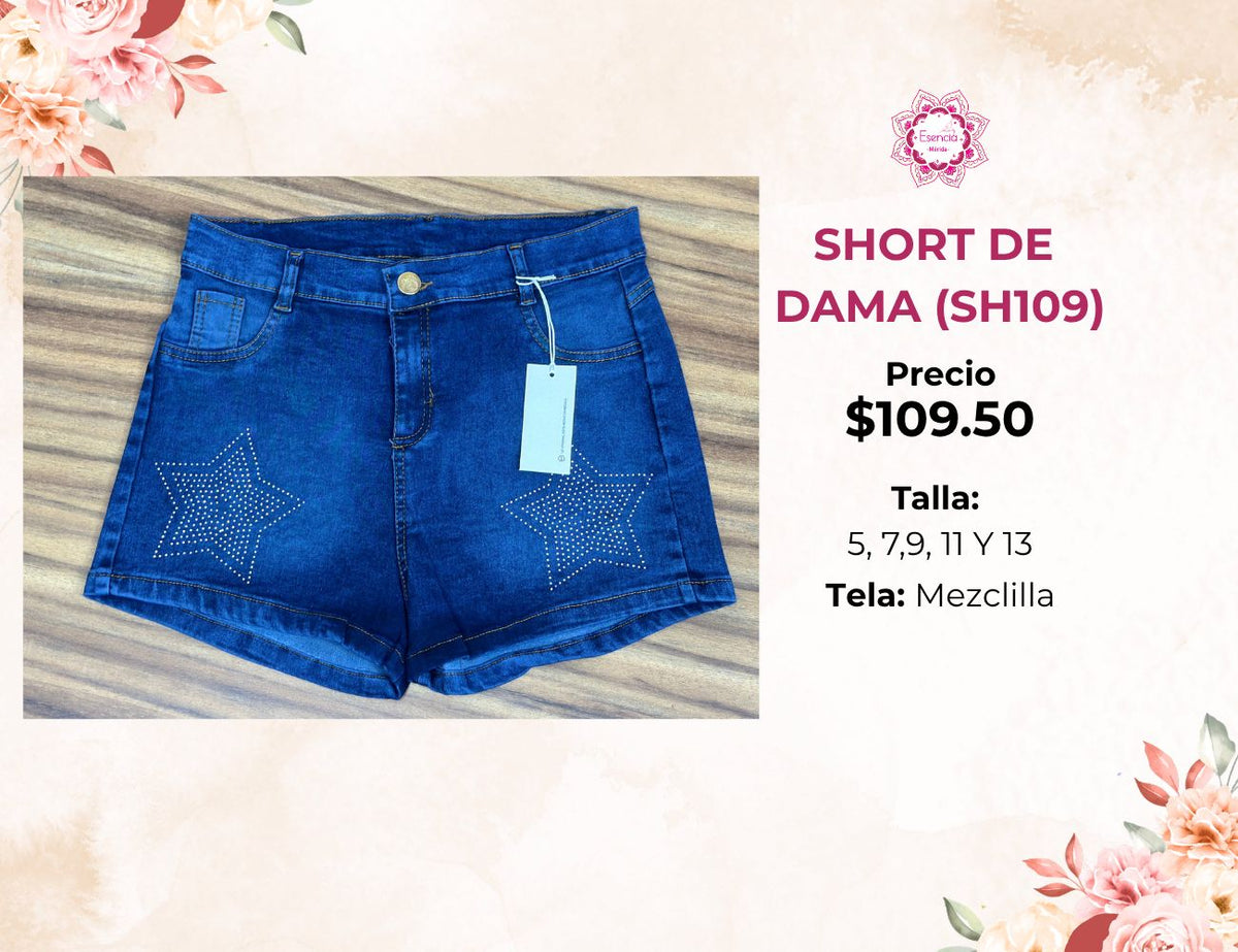SHORTS DE DAMA CON BRILLOS (SH109)