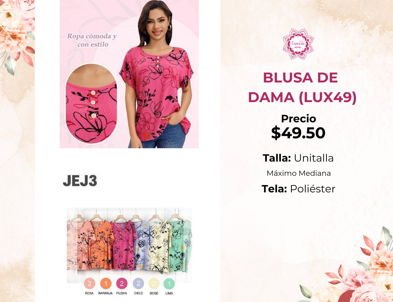 BLUSAS DE DAMA (LUX49)