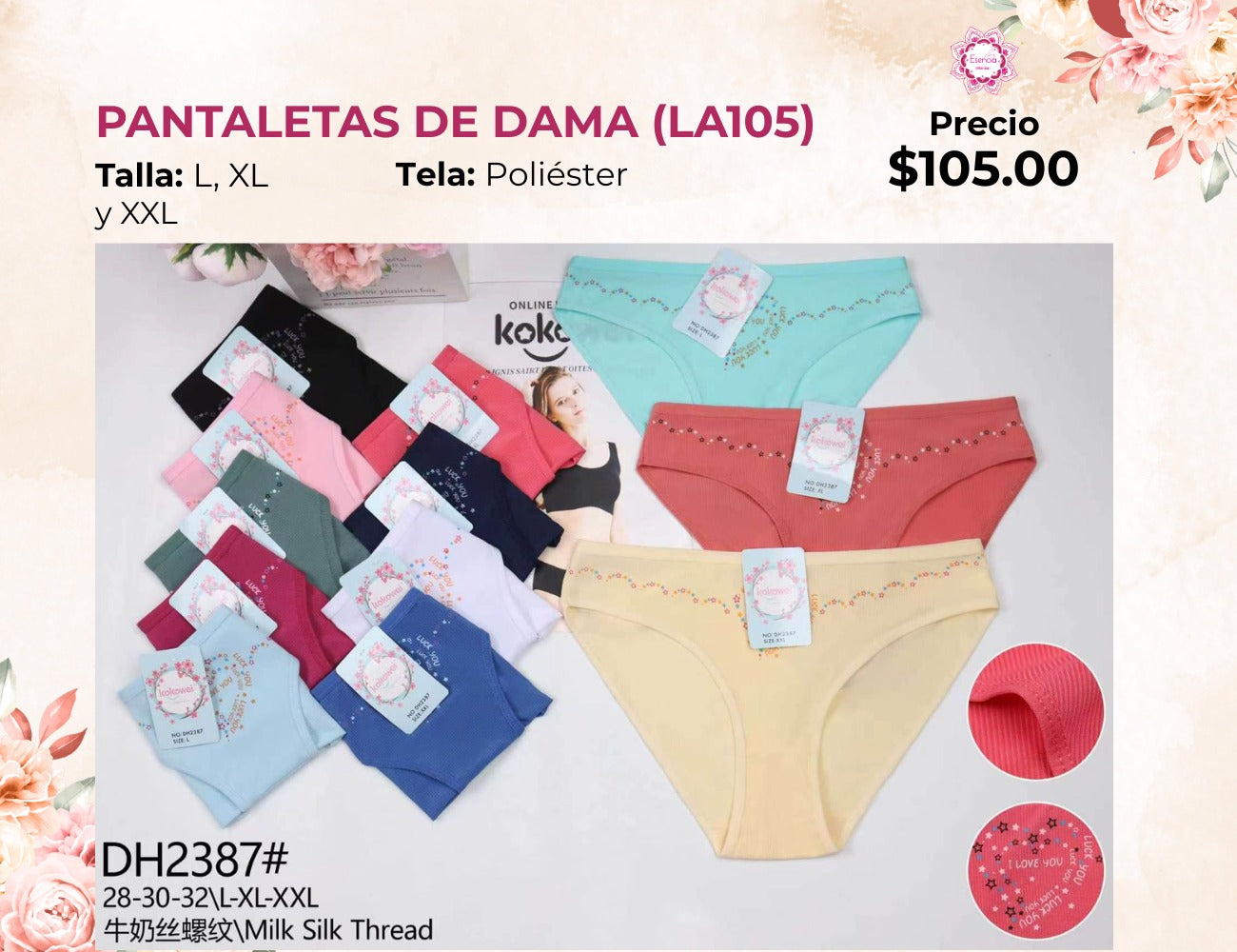 PANTALETA DE DAMA LISA (LA105)