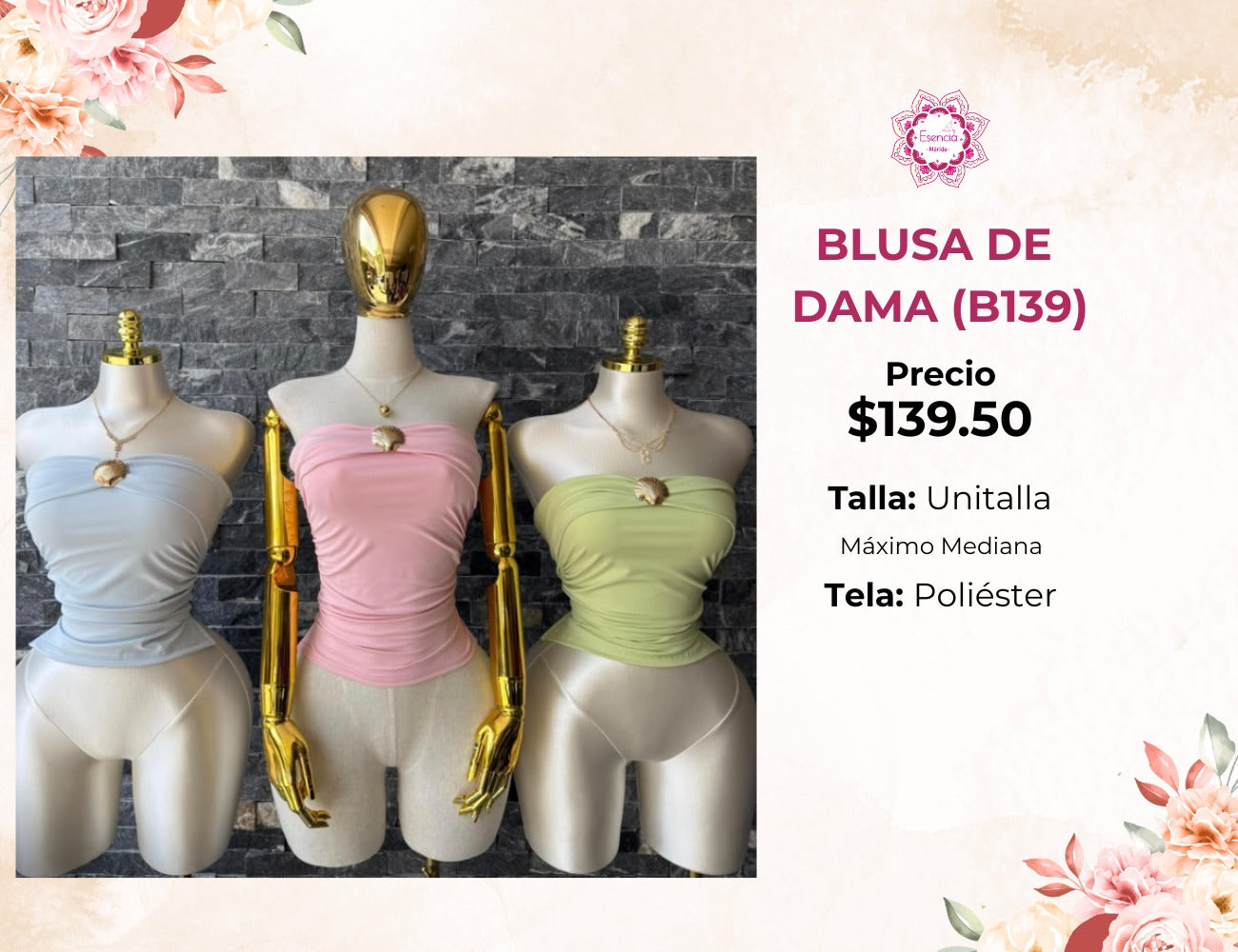 BLUSAS CALIDAD PREMIUM PARA DAMA (B139)