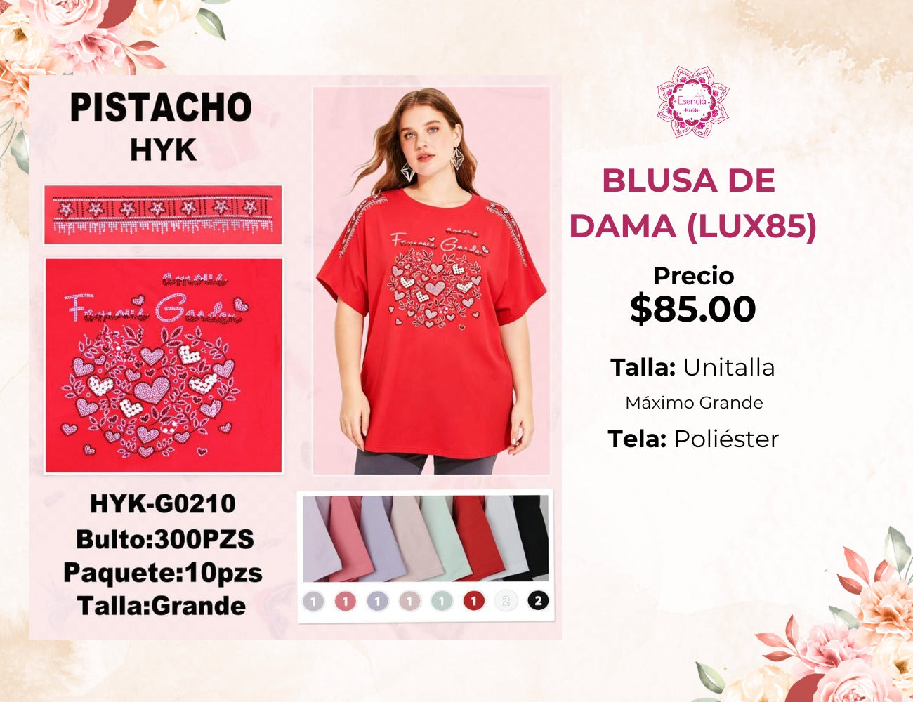 BLUSA DE DAMA (LUX85)