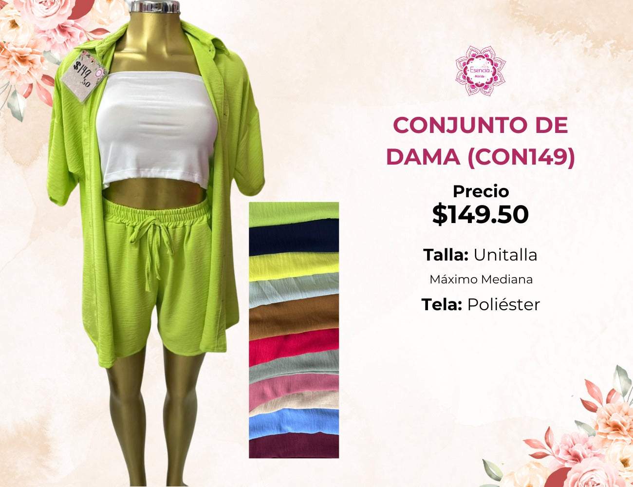 CONJUNTO DE 3 PIEZAS PARA DAMA (CON149)