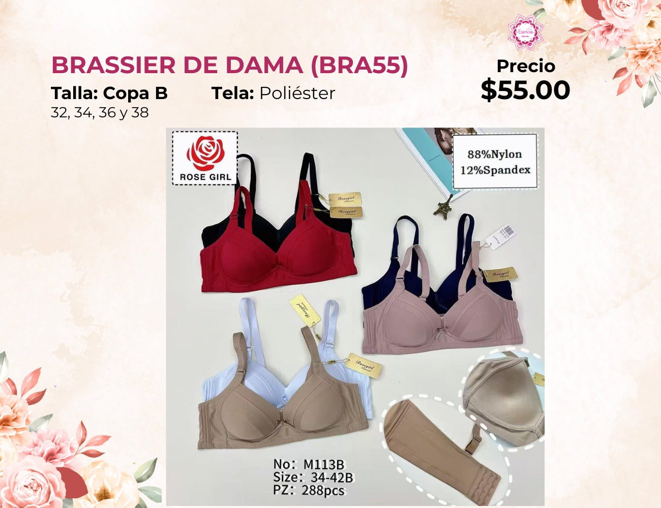 BRASSIERES PREMIUM DE DAMA (BRA55)