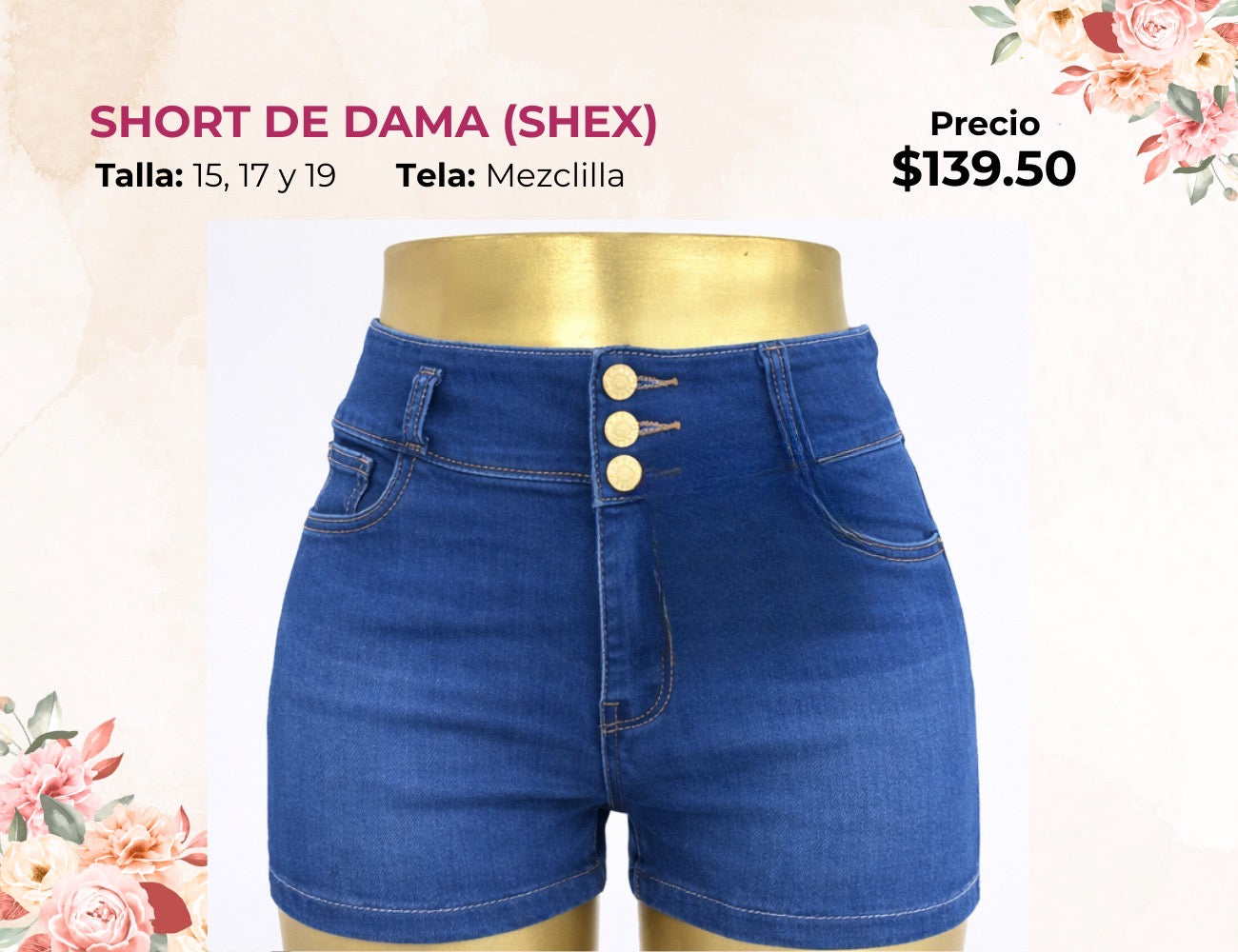 SHORT DE MEZCLILLA EXTRA (SHEX)