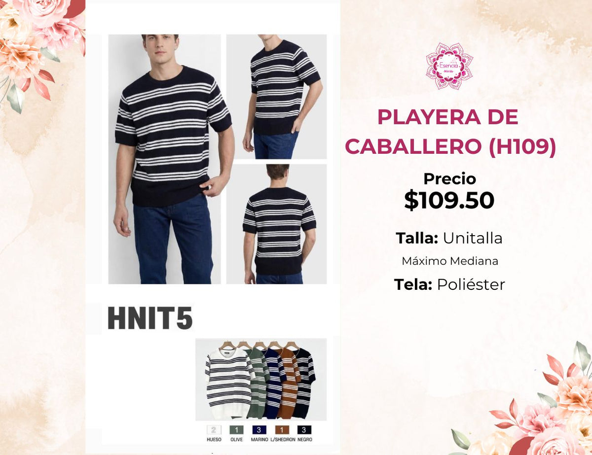 PLAYERAS DE CABALLERO (H109)