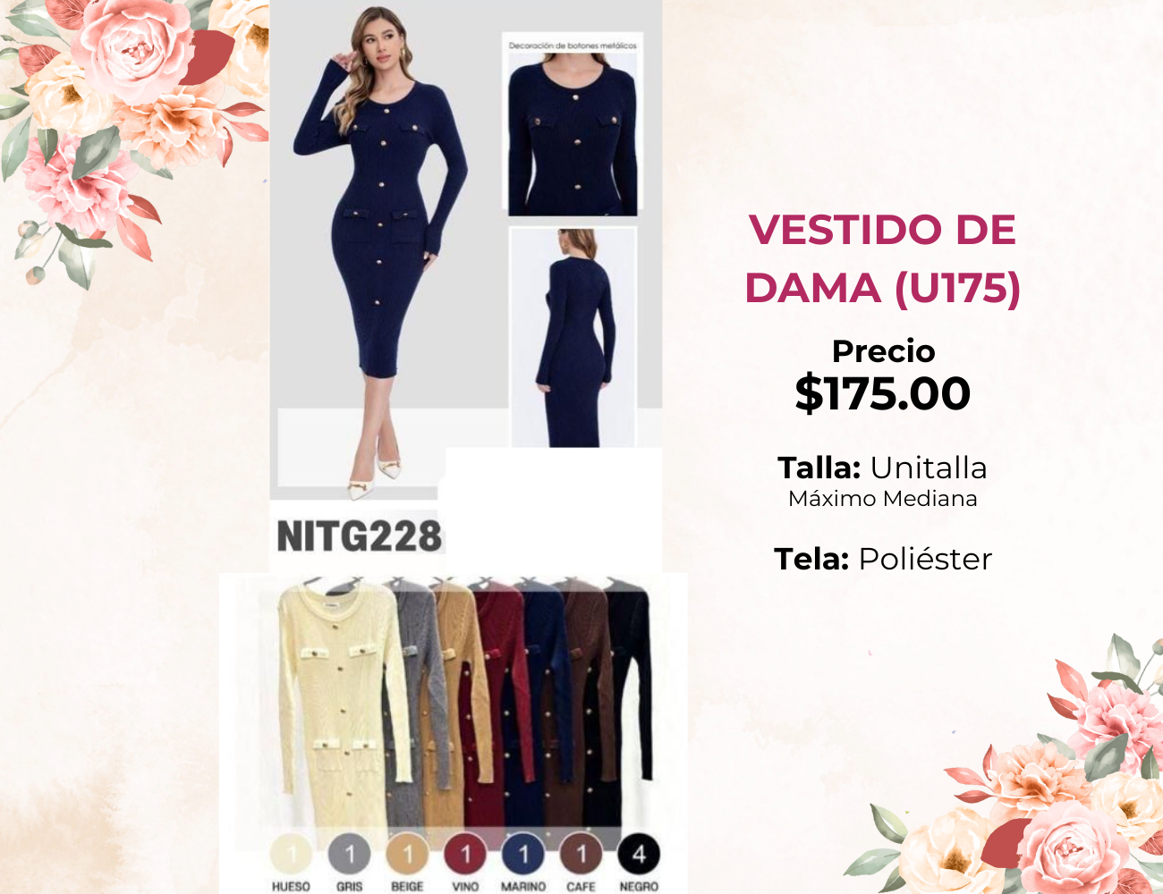 VESTIDO DE DAMA (U175)