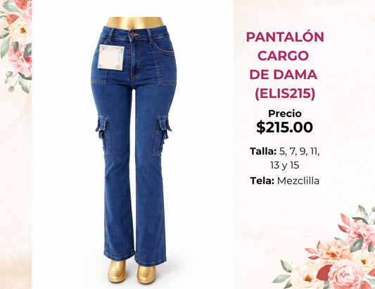 PANTALONES DE DAMA TIPO CARGO (ELIS215)