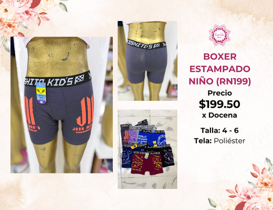 BIKER DE NIÑO ESTAMPADO TALLAS 4-6 (RN199)