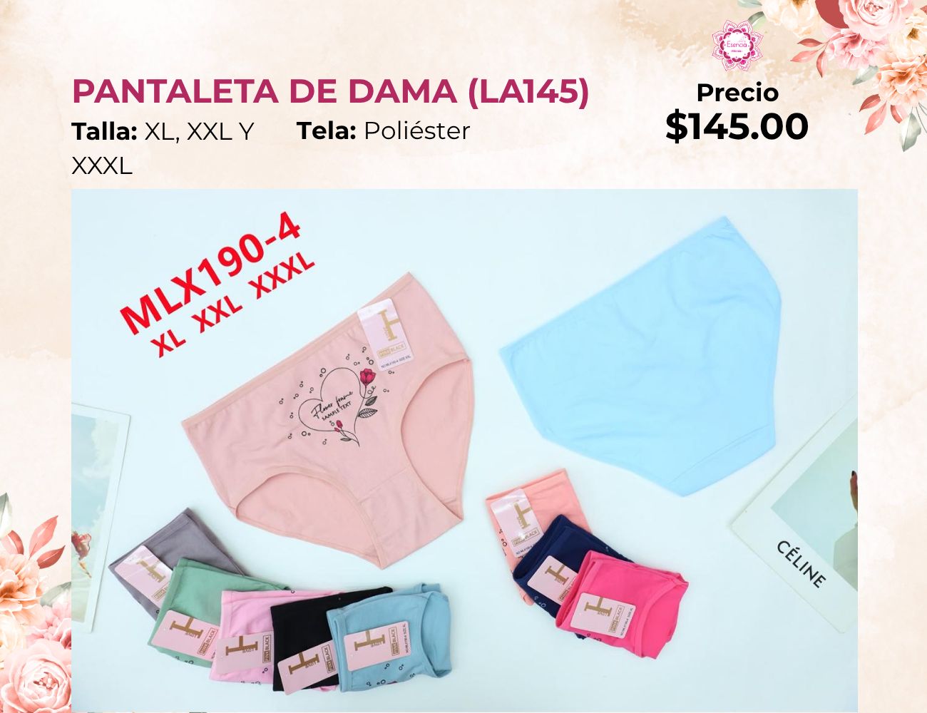 PANTALETA DE DAMA EXTRA (LA145)