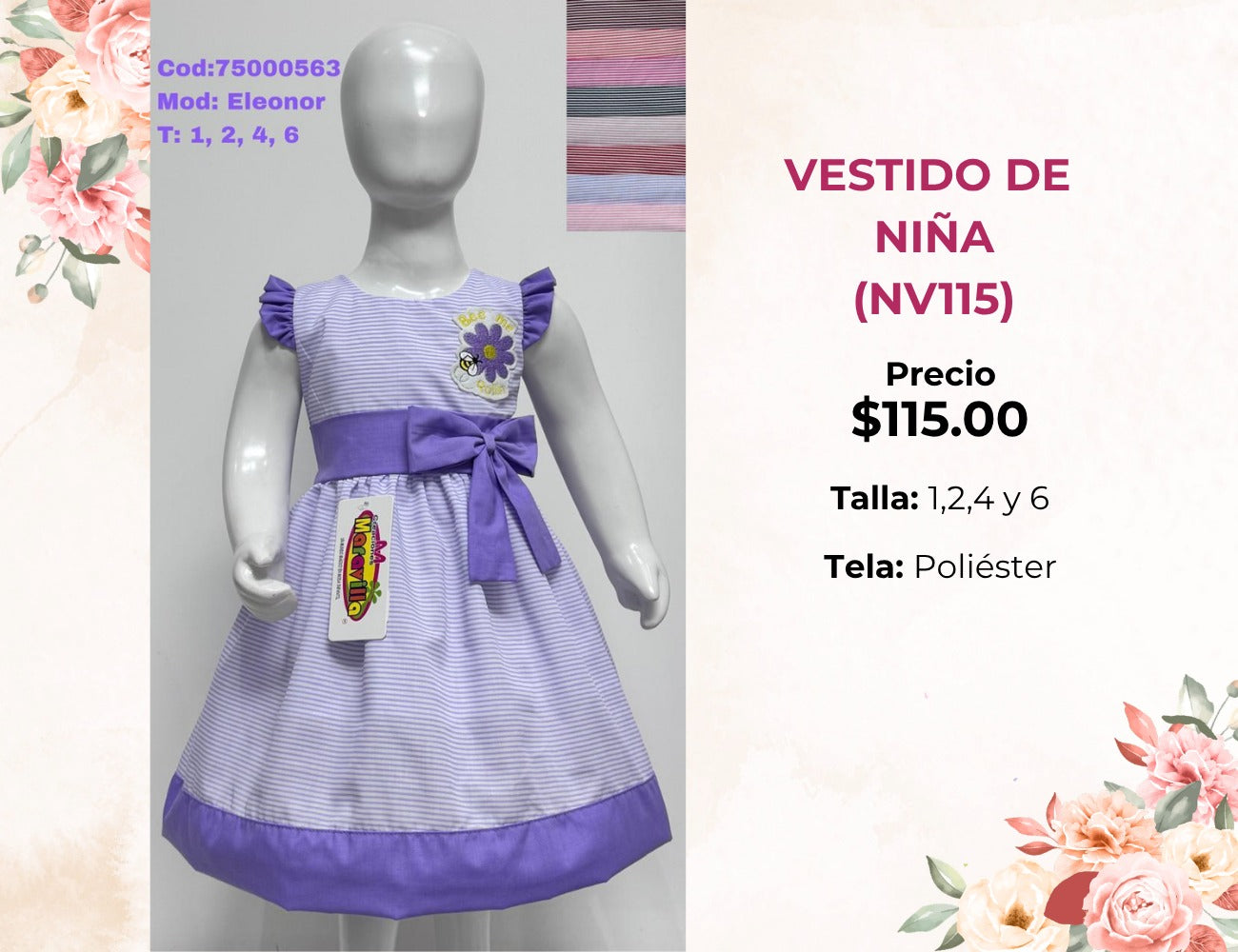 VESTIDOS DE NIÑA (NV115)