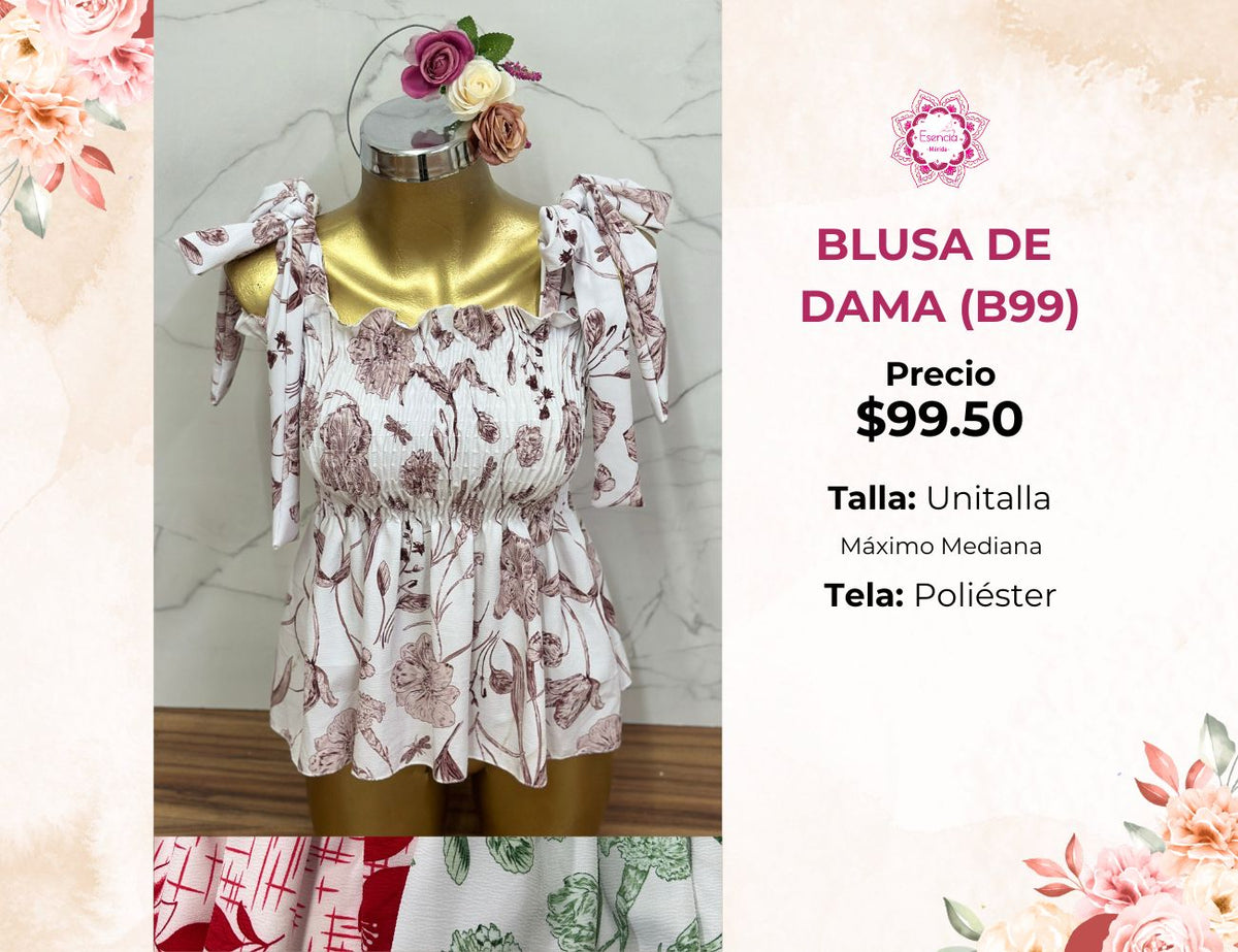 BLUSA DE DAMA ESTAMPADA (B99)