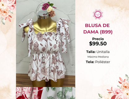 BLUSA DE DAMA ESTAMPADA (B99)