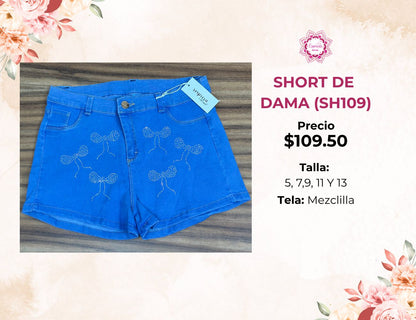 SHORTS DE DAMA CON BRILLOS (SH109)