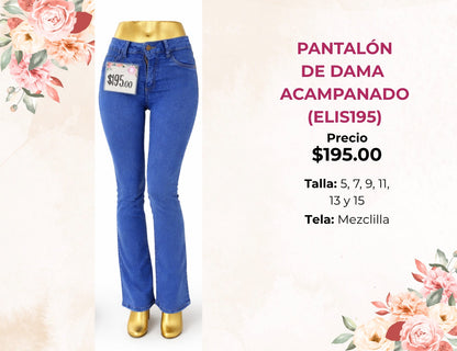 PANTALONES DE DAMA ACAMPANADOS (ELIS195)