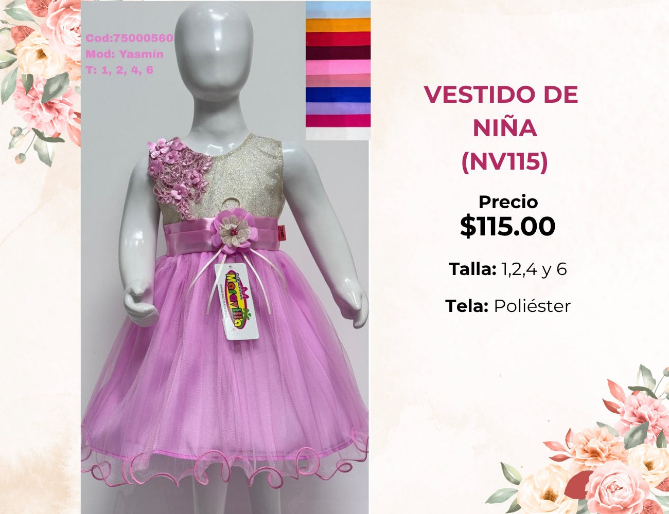 VESTIDOS DE NIÑA (NV115)