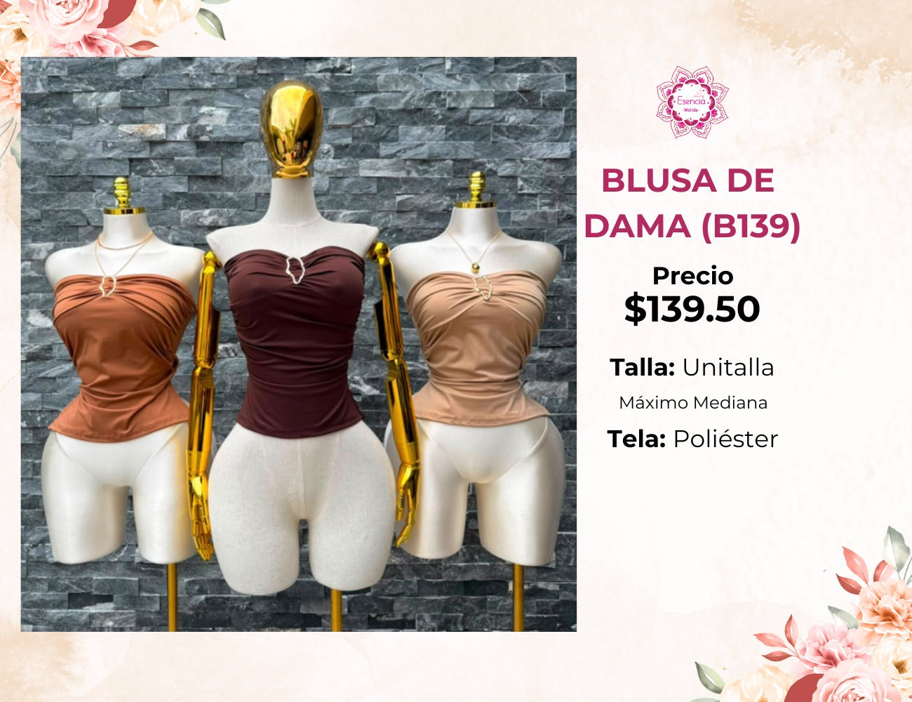 BLUSAS CALIDAD PREMIUM PARA DAMA (B139)
