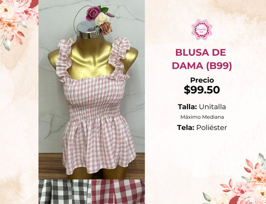 BLUSA DE DAMA ESTAMPADA (B99)
