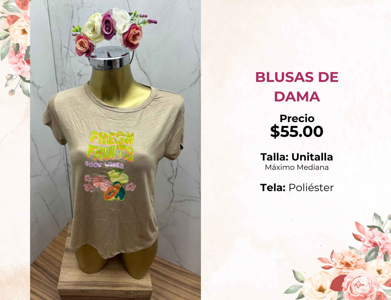 BLUSA MANGA CORTA (B55)