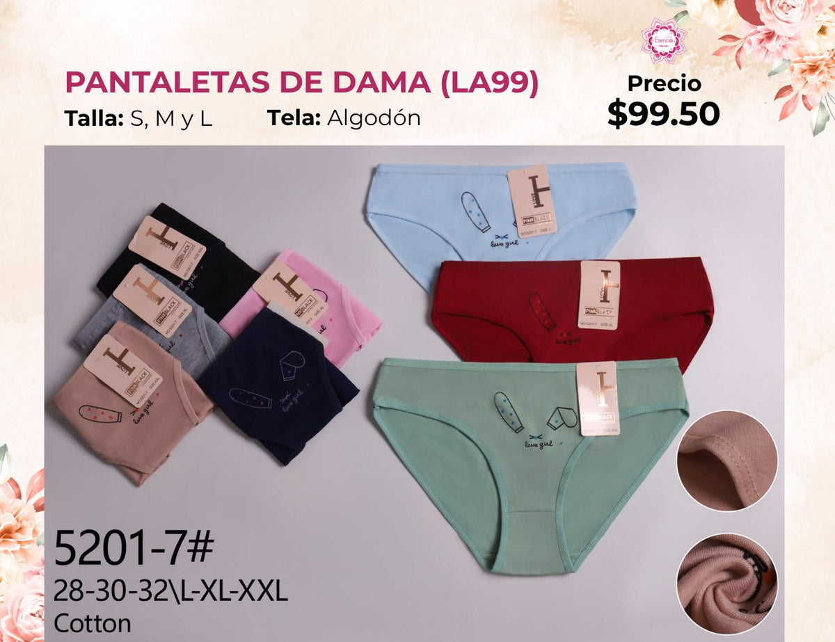 PANTALETAS PARA DAMA (LA99)