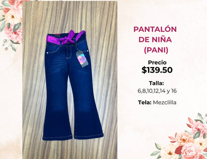 PANTALON DE NIÑA DE MEZCLILLA (PANI)