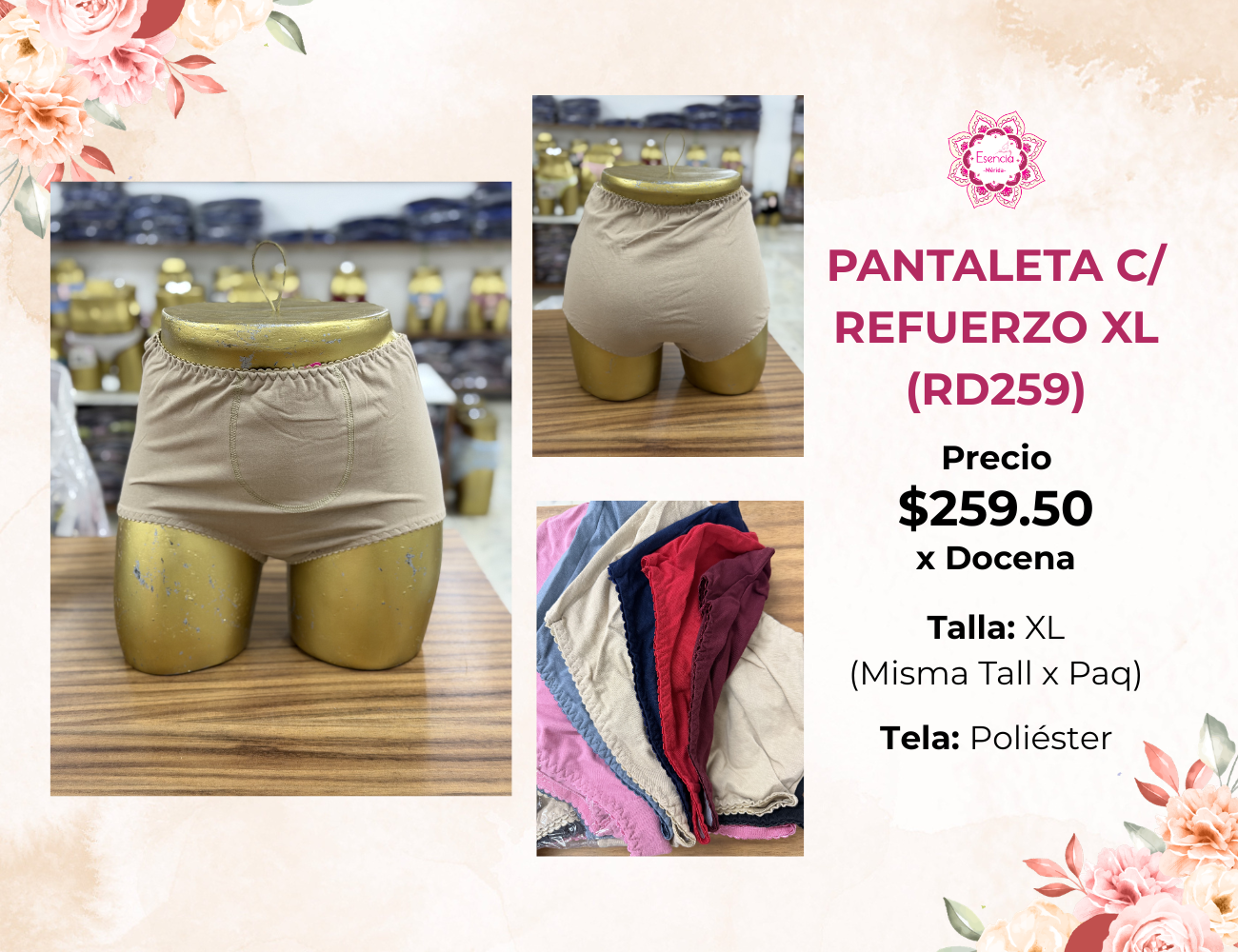 PANTALETA DE DAMA XL (RD259)
