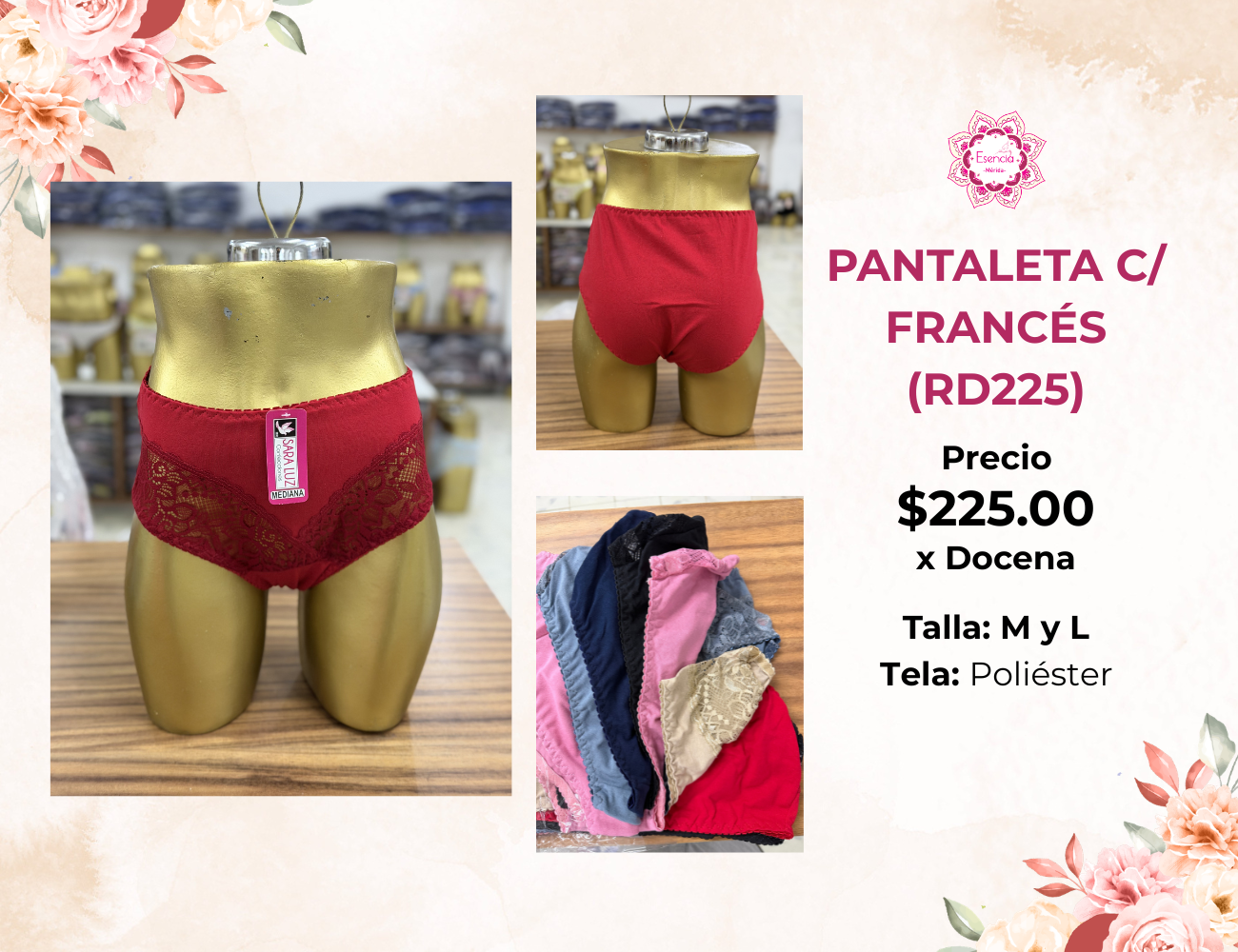 PANTALETA DE DAMA CORTE FRANCÉS (RD225)