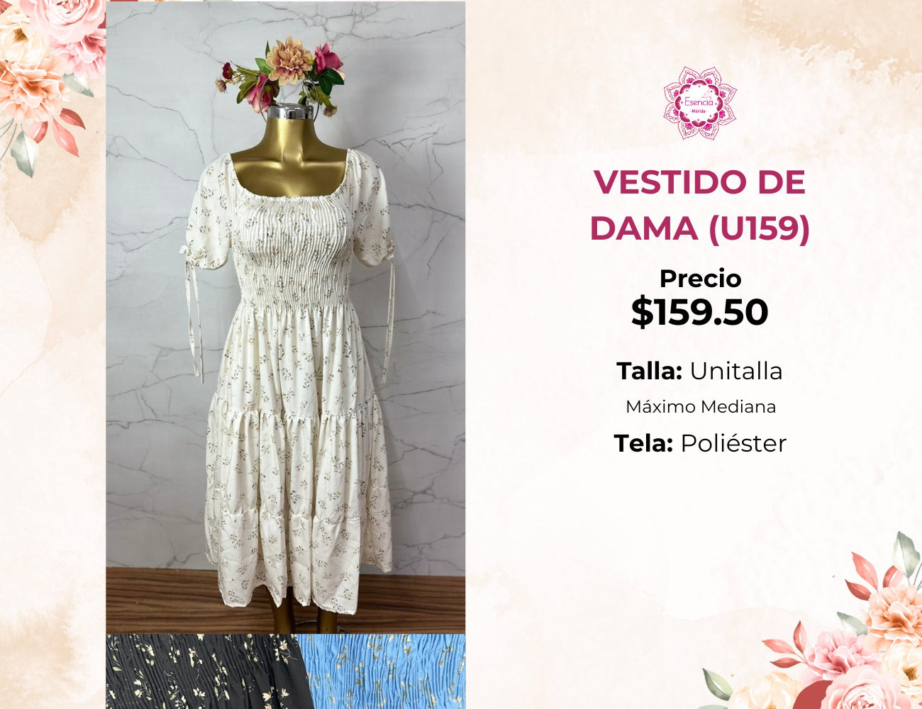 VESTIDO DE DAMA LARGO (U159)
