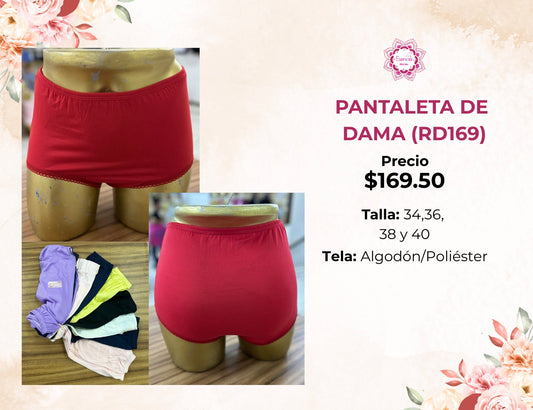 PANTALETAS PARA DAMA DE ALGODÓN (RD169)
