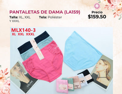 PANTALETAS EXTRA DE DAMA (LA159)