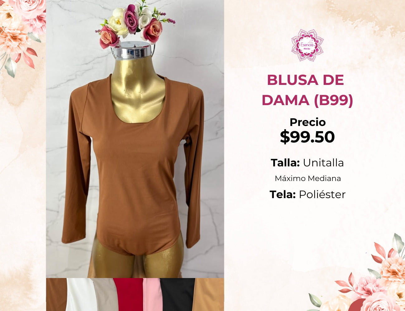 BLUSAS MANGA LARGA PARA DAMA (B99)