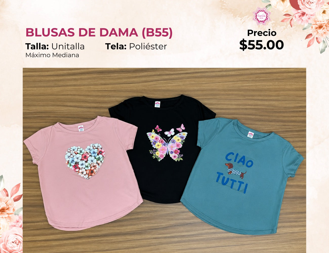 BLUSA MANGA CORTA (B55)