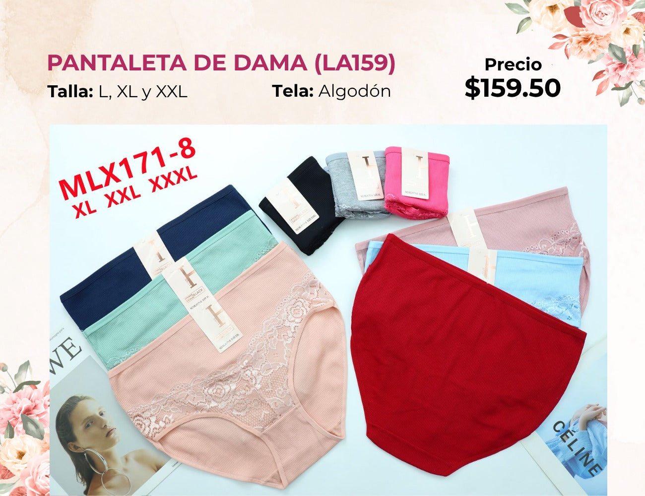 PANTALETAS DE DAMA EXTRA (LA159)