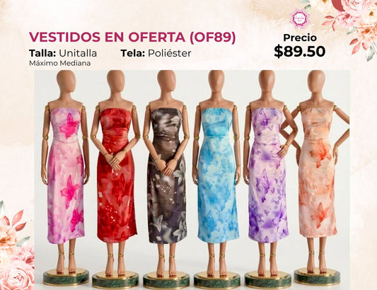 VESTIDO FLORAL DE DAMA (U109)