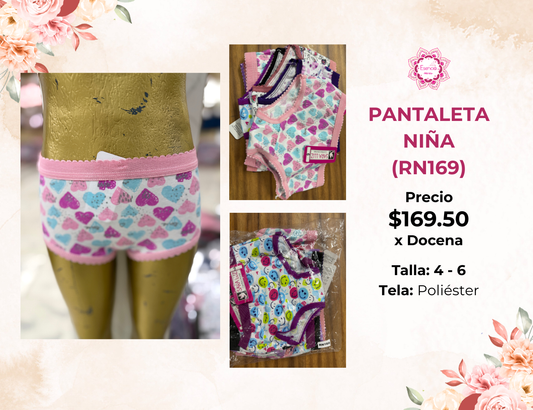 PANTALETA DE NIÑA TALLAS 4-6 (RN169)
