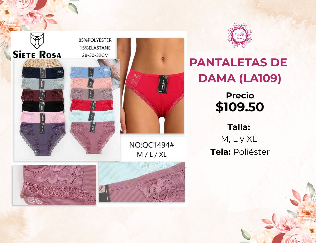 PANTALETAS DE DAMA (LA109)