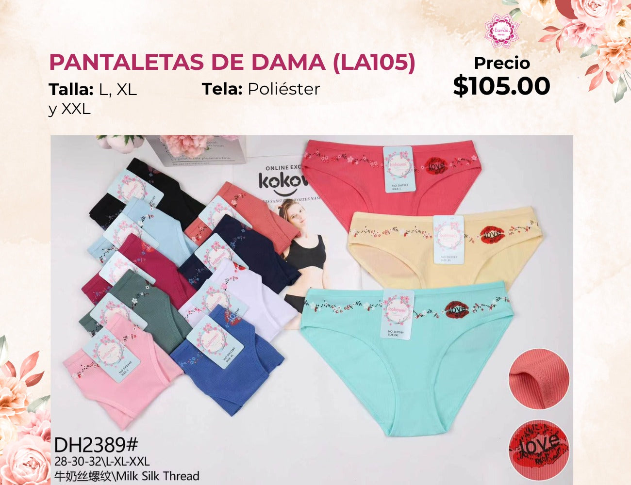 PANTALETA DE DAMA LISA (LA105)