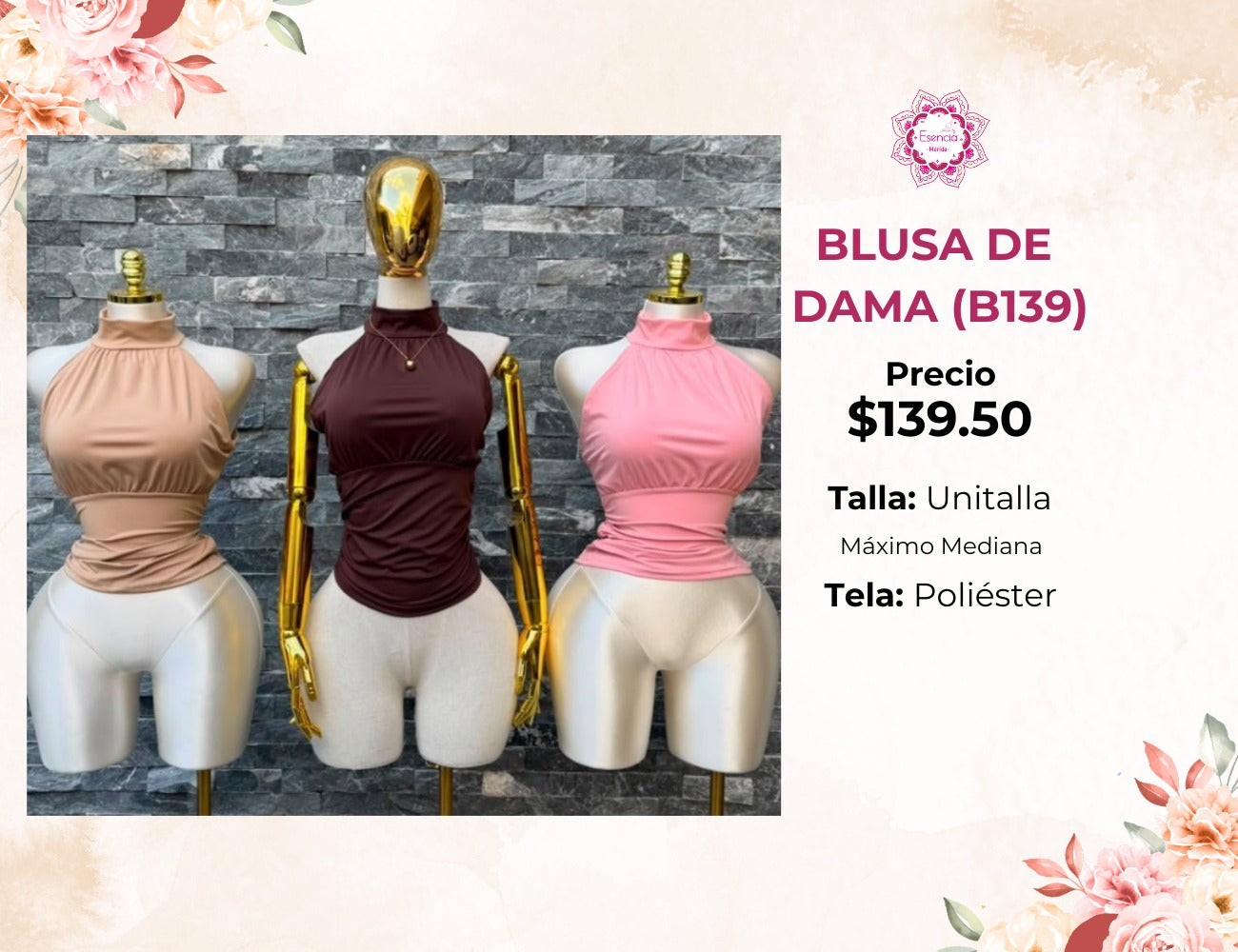 BLUSAS CALIDAD PREMIUM PARA DAMA (B139)