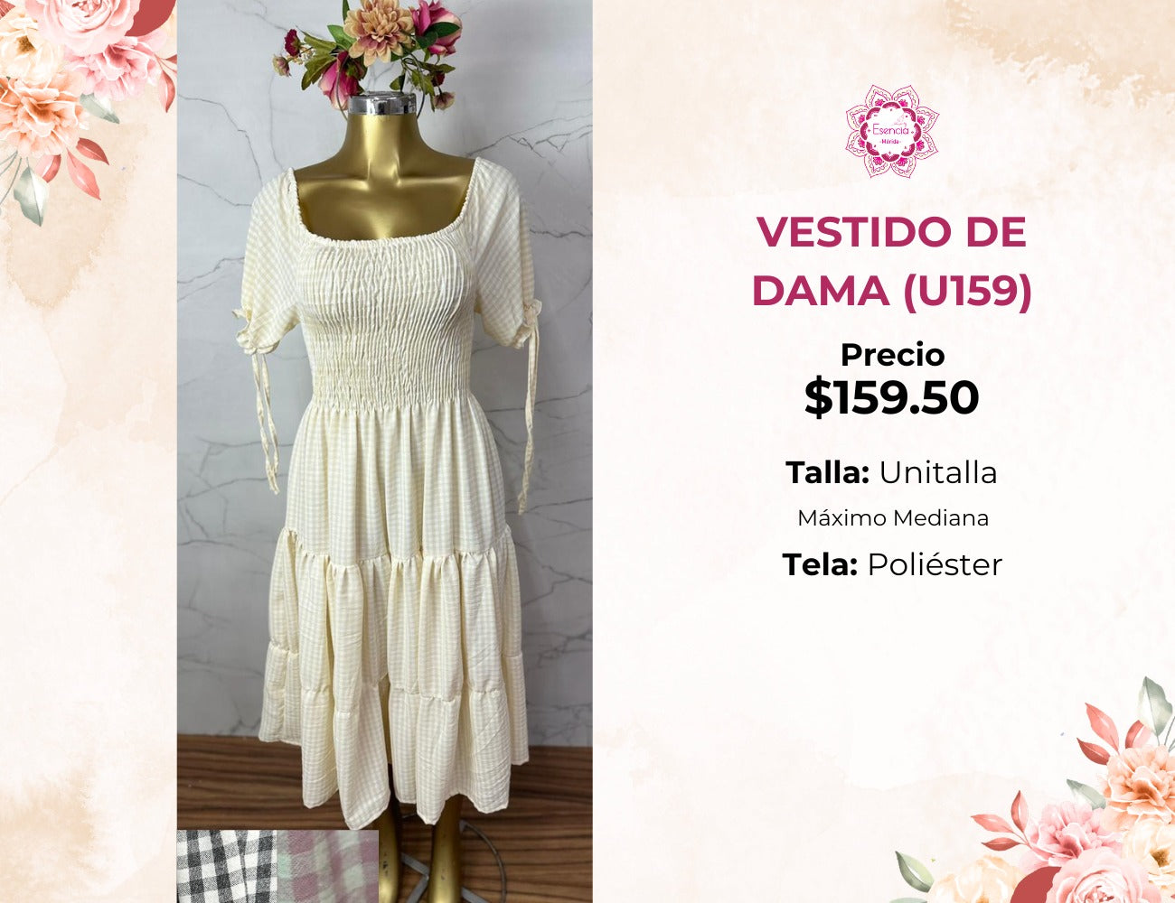 VESTIDO DE DAMA LARGO (U159)