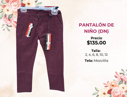 PANTALON DE NIÑO DE GABARDINA (DN)