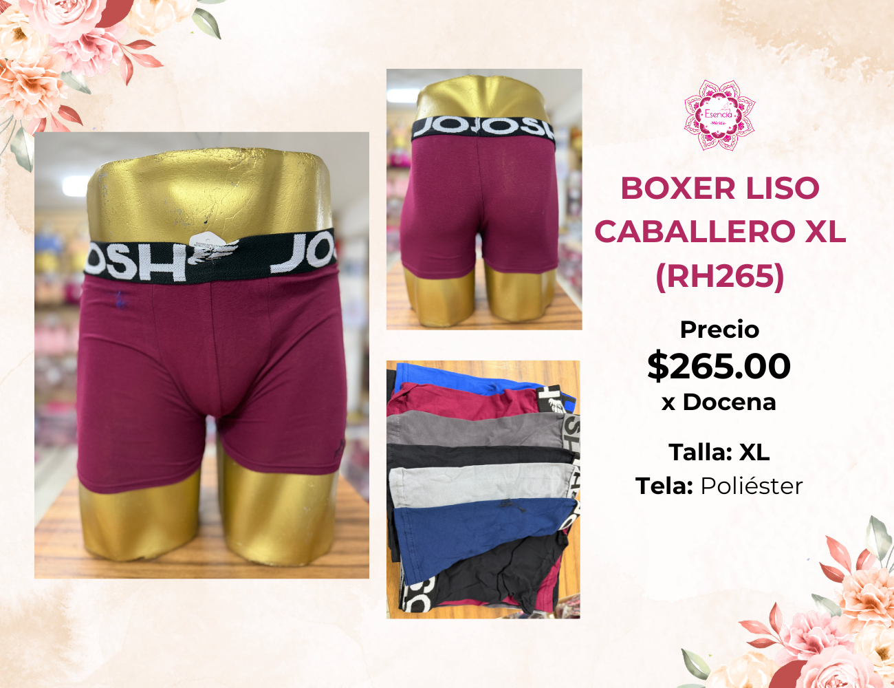 BOXER DE CABALLERO LISO XL (RH265)