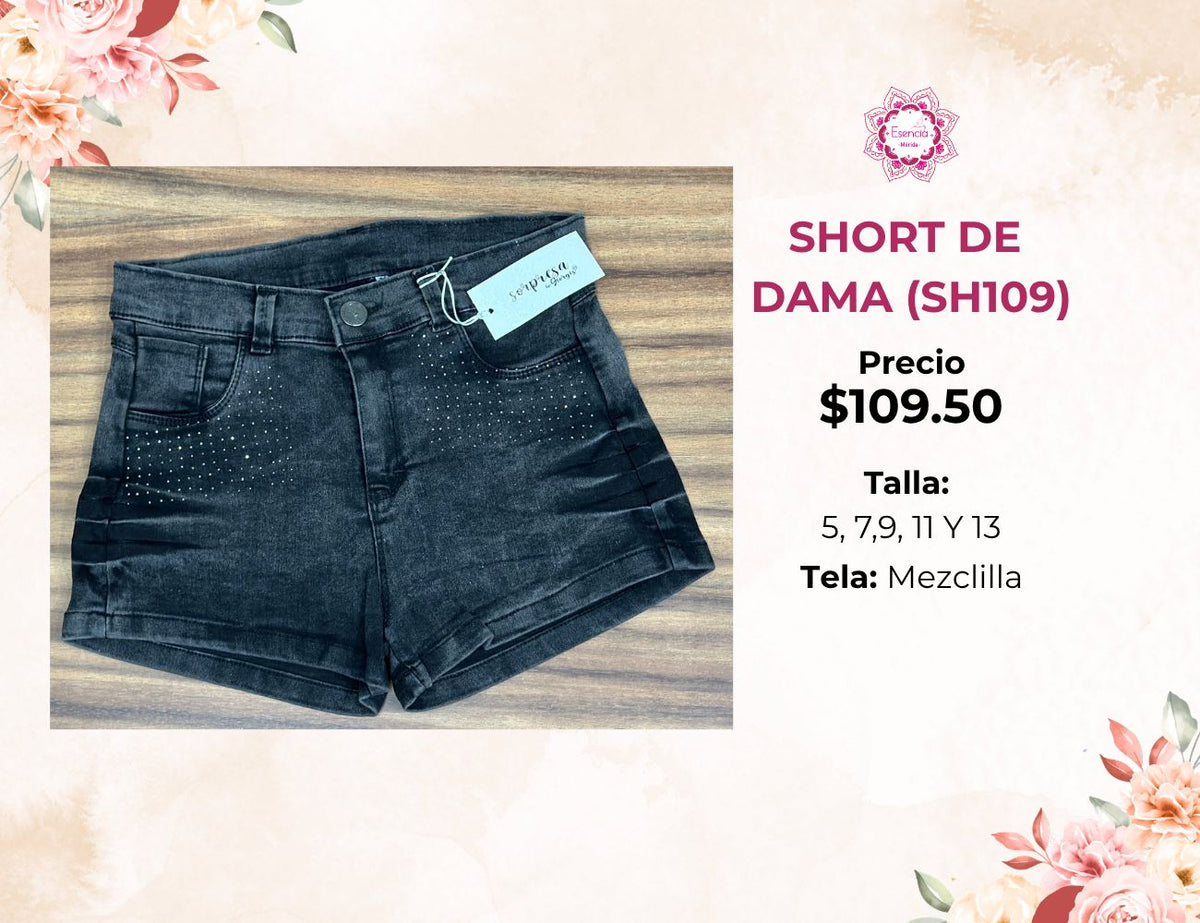 SHORTS DE DAMA CON BRILLOS (SH109)