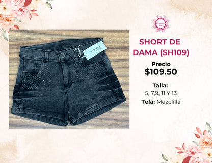 SHORTS DE DAMA CON BRILLOS (SH109)