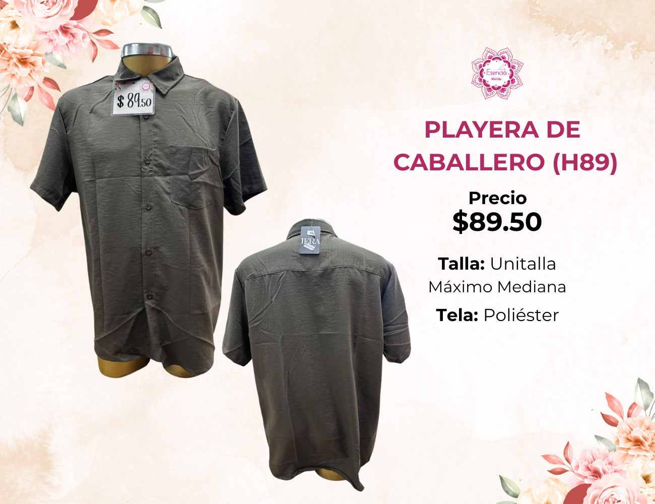 PLAYERA DE CABALLERO (H89)