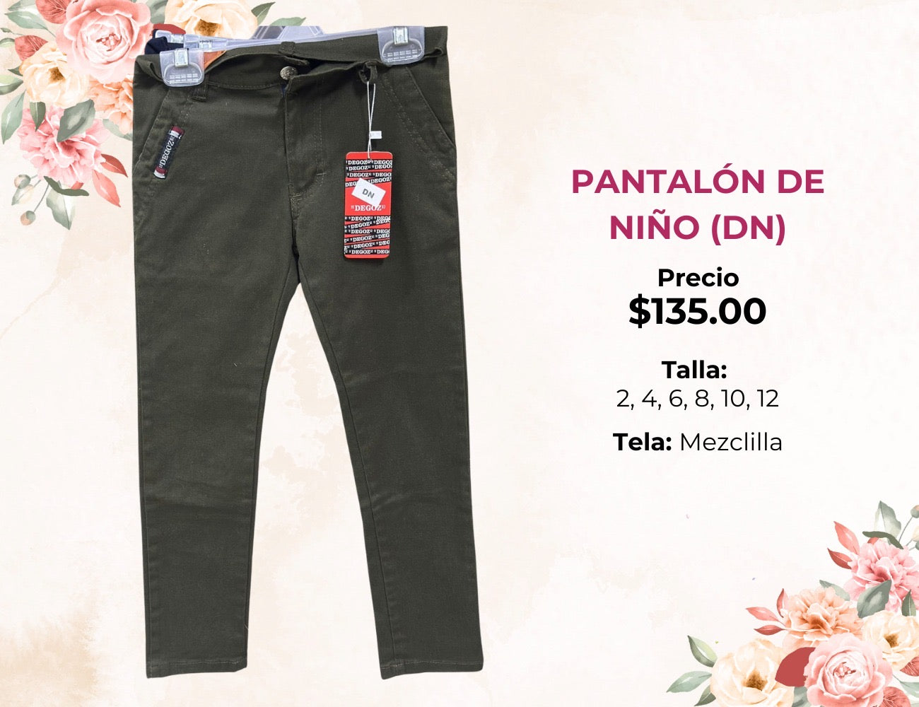 PANTALON DE NIÑO DE GABARDINA (DN)