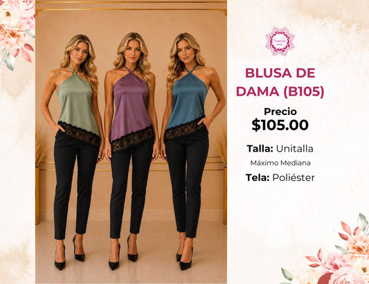 BLUSAS DE SATÍN PARA DAMA (B105)