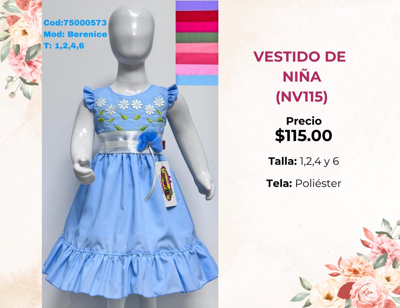 VESTIDOS DE NIÑA (NV115)